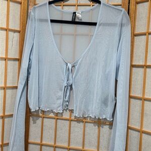 H&M Divided Sheer Light Blue Top